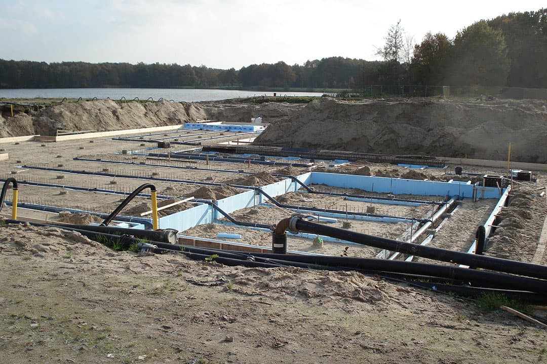 Een DSI infiltratiesysteem in aanbouw. - Afbeeldingen: Fugro
