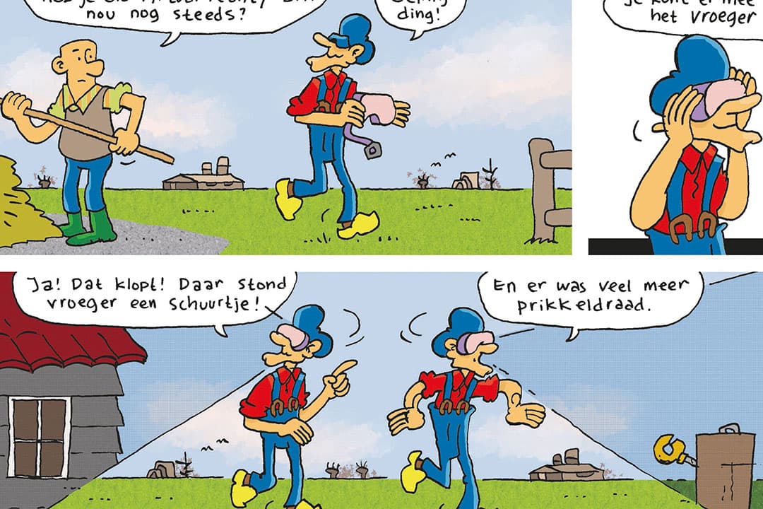 Opa kijkt terug in de tijd en ziet een wolf. - Afbeelding: Herman Roozen