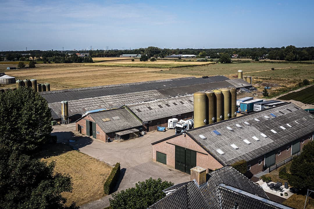 Het varkensbedrijf van de broers De Rooij in Heukelom (N.-Br.). Dit bedrijf ligt dichtbij natuurgebied Kampina en staat te boek als piekbelaster. De broers hebben zich uit laten kopen via de provinciale opkoopregeling. - Foto: ANP/Rob Engelaar