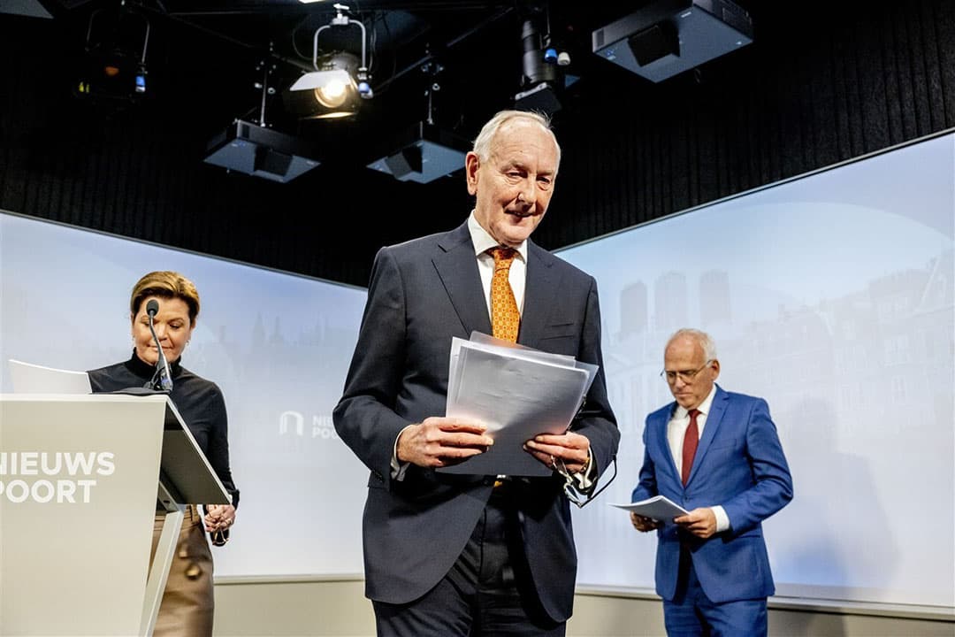 Presentatie van het stikstofrapport door bemiddelaar Johan Remkes. Foto: ANP / Hollandse Hoogte /Robin Utrecht