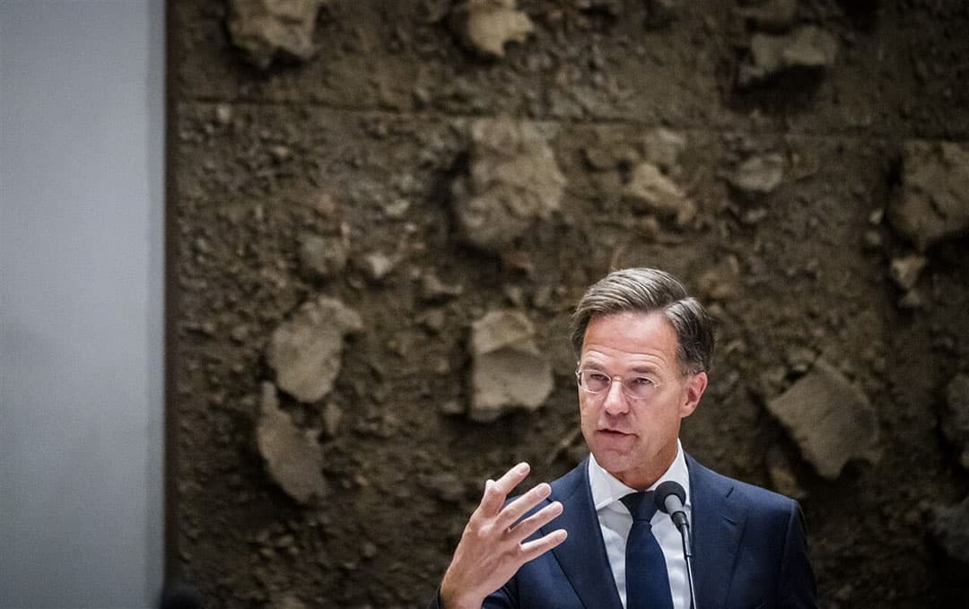 Premier Mark Rutte tijdens de tweede dag van de Algemene Politieke Beschouwingen. - Foto: ANP