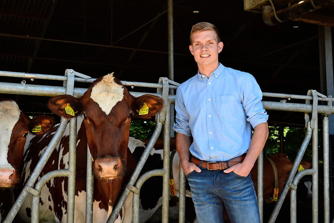 Ruben Klein Teeselink: “Zonder inkomen is het gauw afgelopen met de melkveehouderij.” - Foto: NAJK