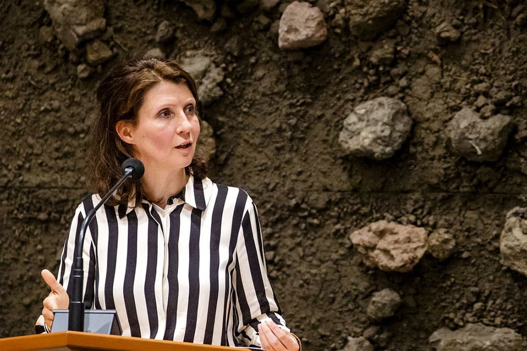 Esther Ouwehand (PvdD) tijdens d Algemene Politieke Beschouwingen, het debat na de Troonrede op Prinsjesdag. - Foto: ANP