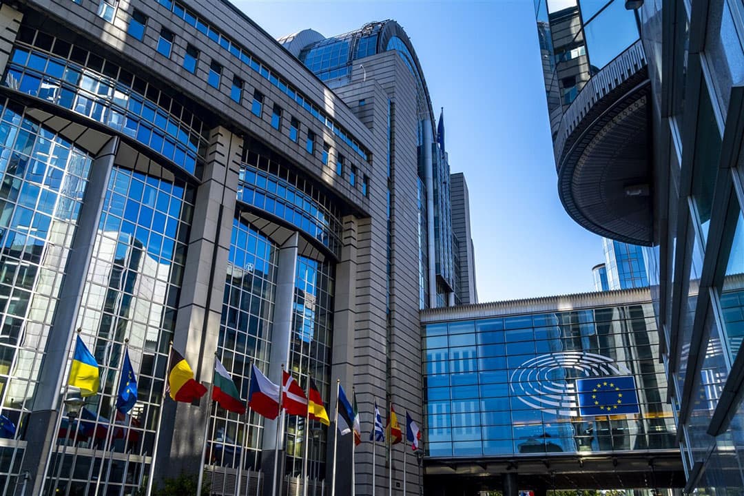 Het Paul-Henri Spaak-gebouw in Brussel waar het Europese Parlement in is gehuisvest. - Foto: ANP