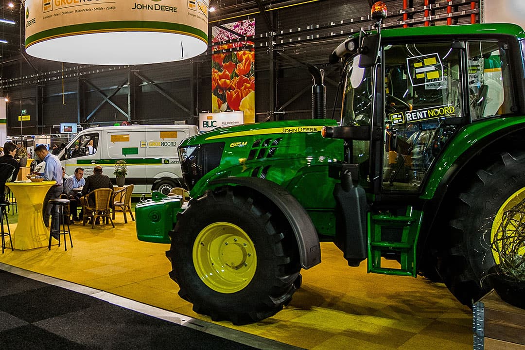 John Deere had in de periode 2017-2021 het belangrijkste marktaandeel met 23,4%. Foto: Ronald Hissink