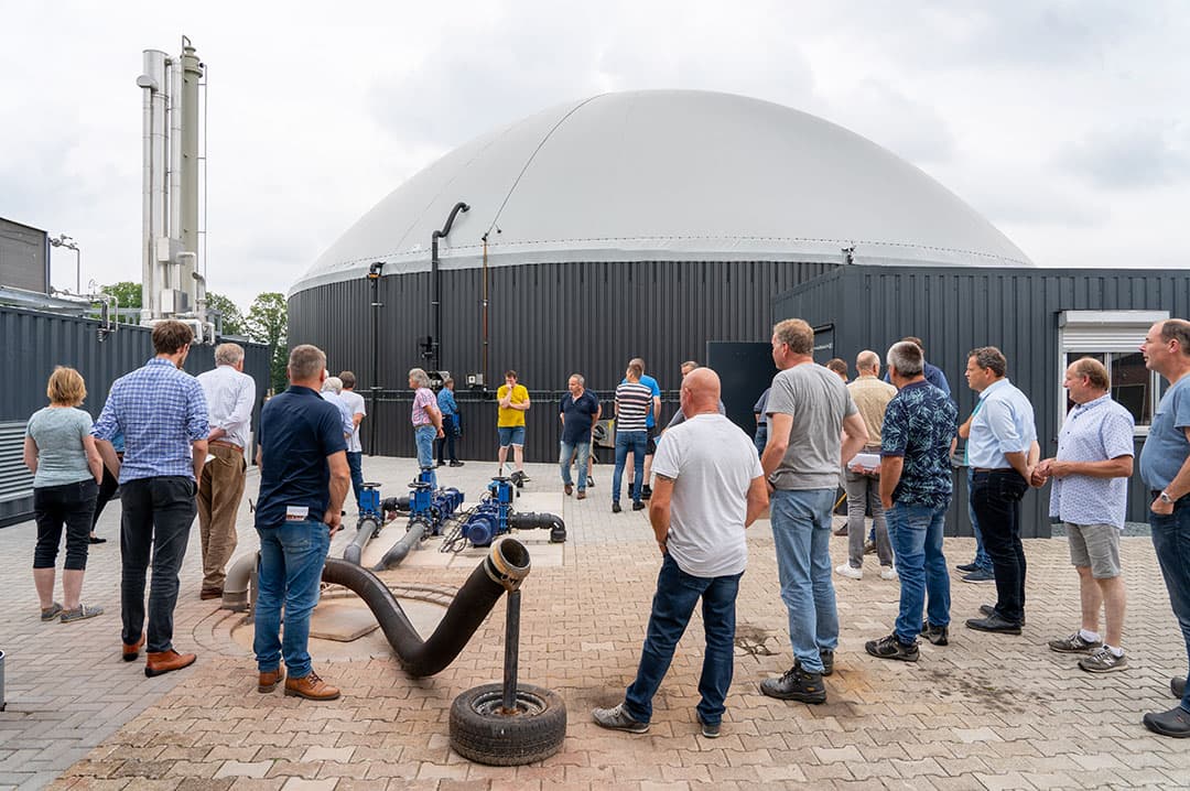 De monomestvergister in Hoge Hexel trekt de aandacht. De hoge energieprijs is voor veel veehouders reden om zich te verdiepen in vergisting. - Foto: Jan Willem Schouten