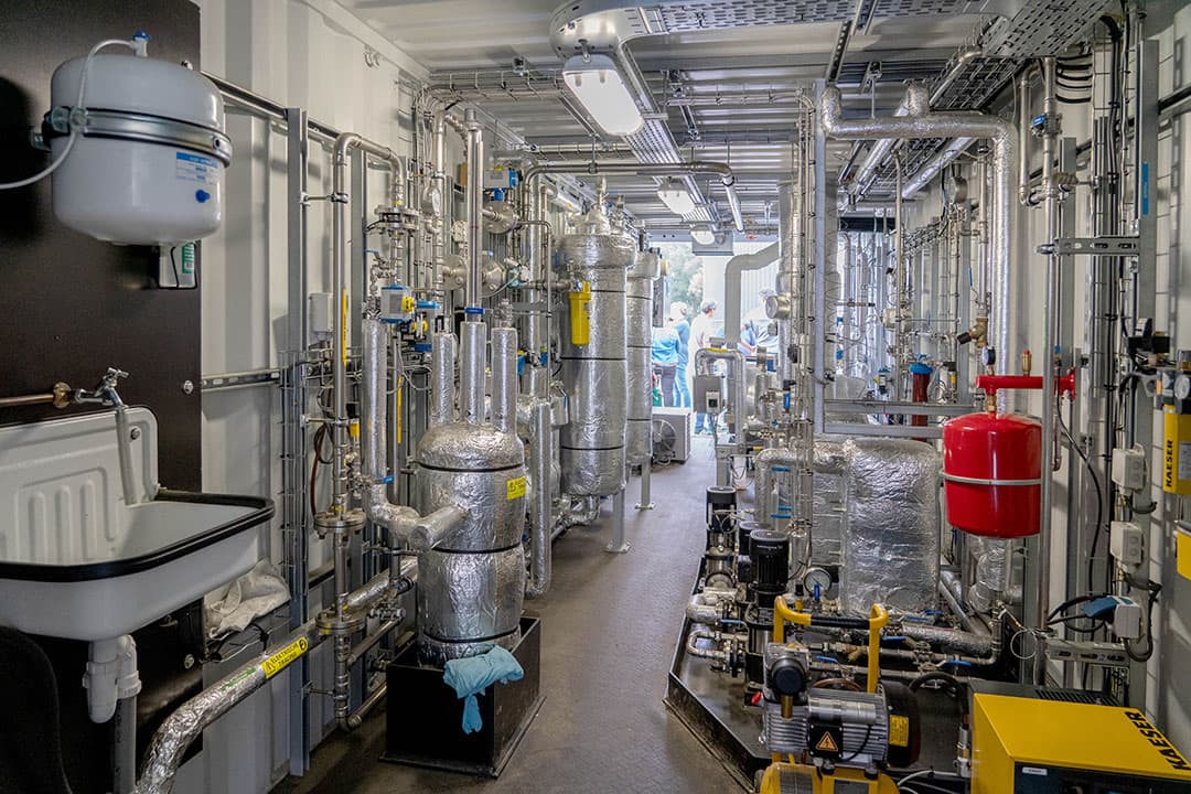 In Hoge Hexel wordt het methaangas opgewaardeerd tot aardgaskwaliteit en ingevoerd op het netwerk. - Foto: Jan Willem Schouten