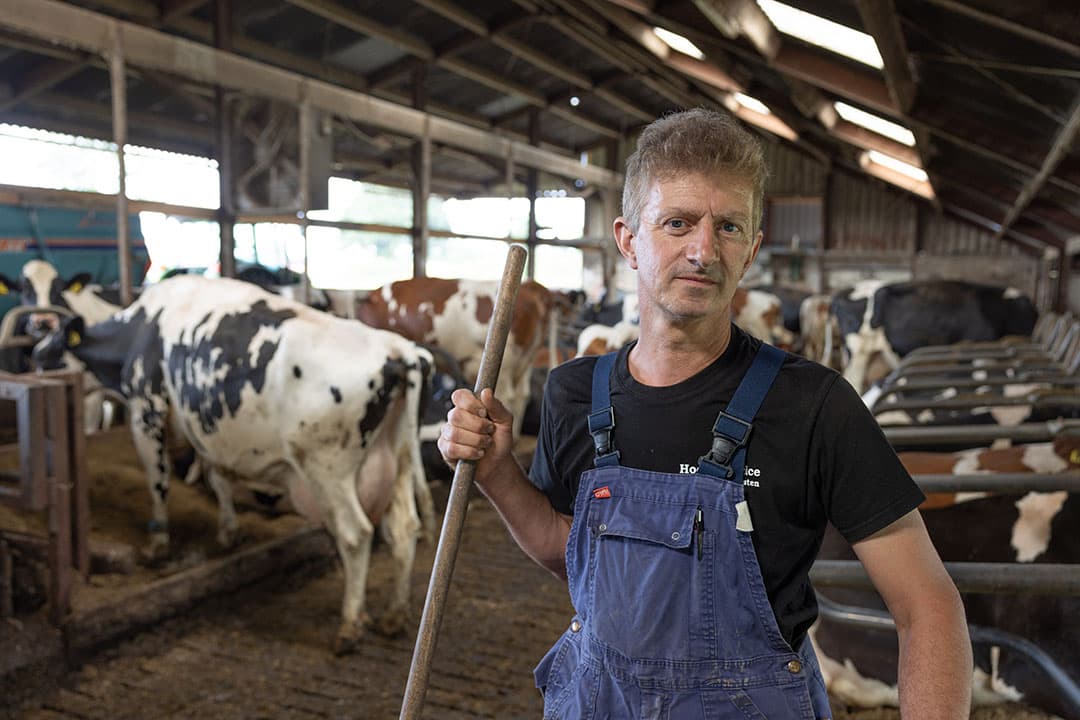 Leon (50) en Ghislaine Beljaars (44) hebben in maatschap met Erwin Fransen (50) een melkveebedrijf in Baarle-Nassau en een jongveebedrijf gerund door Fransen. - Foto's: Peter Roek