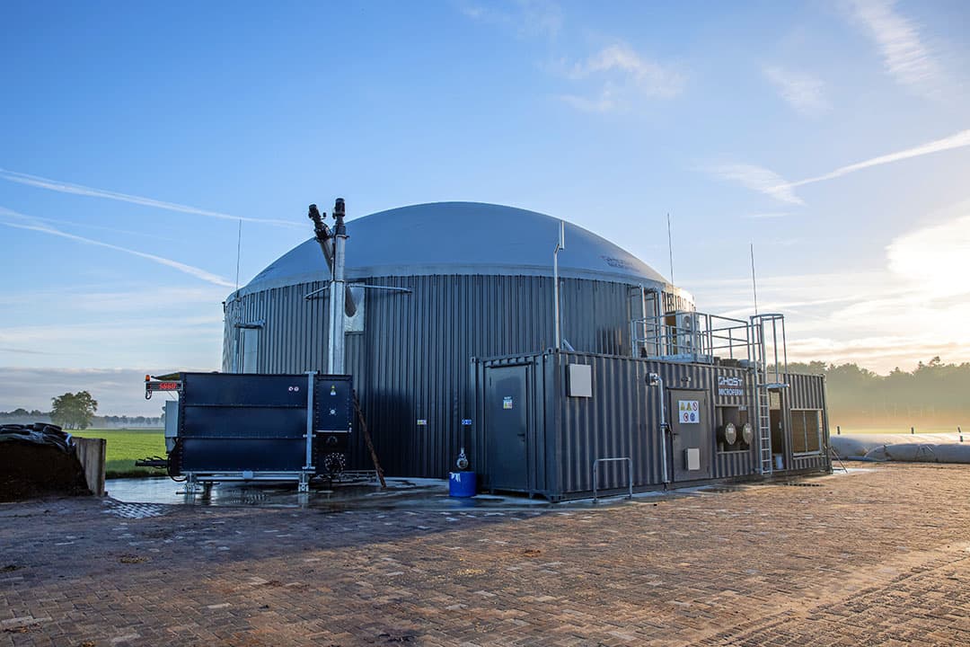Op steeds bedrijven draait een monovergister, vaak in combinatie met andere technieken. - Foto: Peter Roek