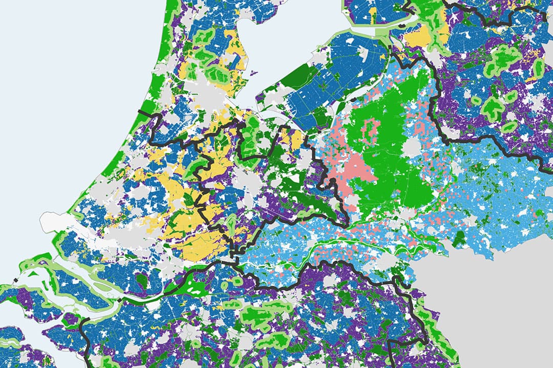 Kaart met richtinggevende emissiereductiedoelstellingen per gebied. - Afbeelding: ministerie van LNV