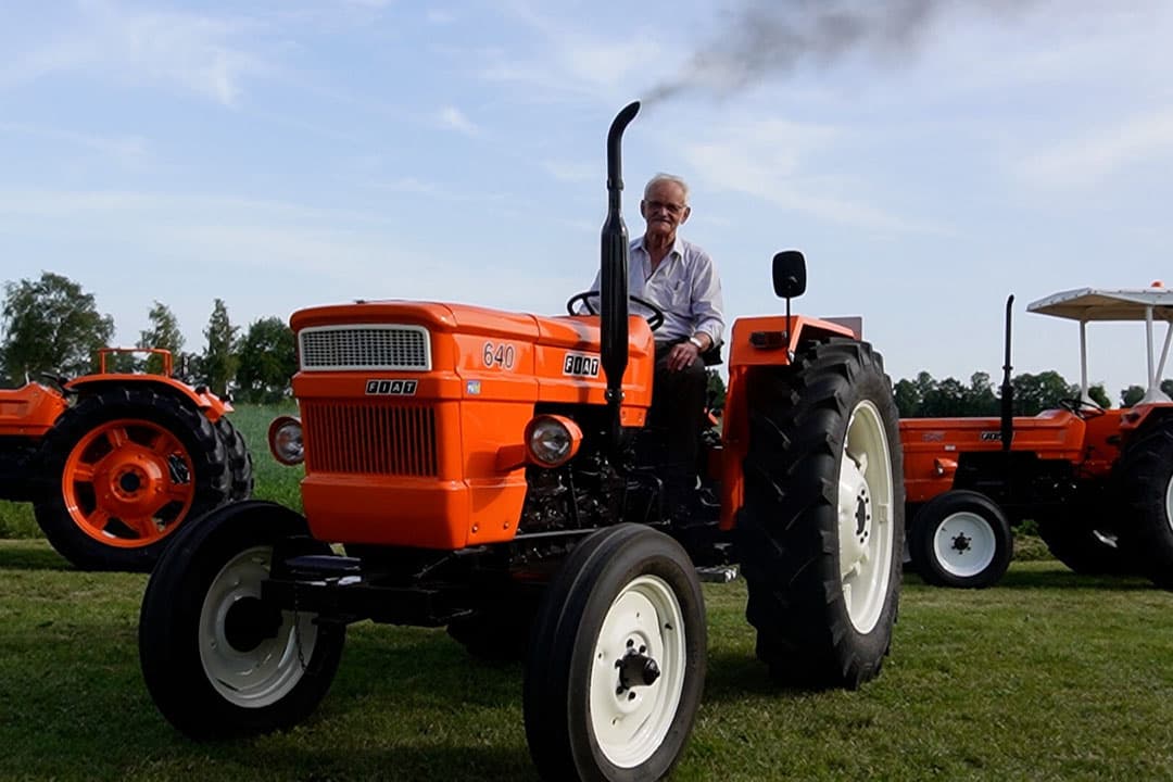 Medeoprichter van de Fiat Tractor Club,  Henk Grijsen. - Foto: Iris Hofman