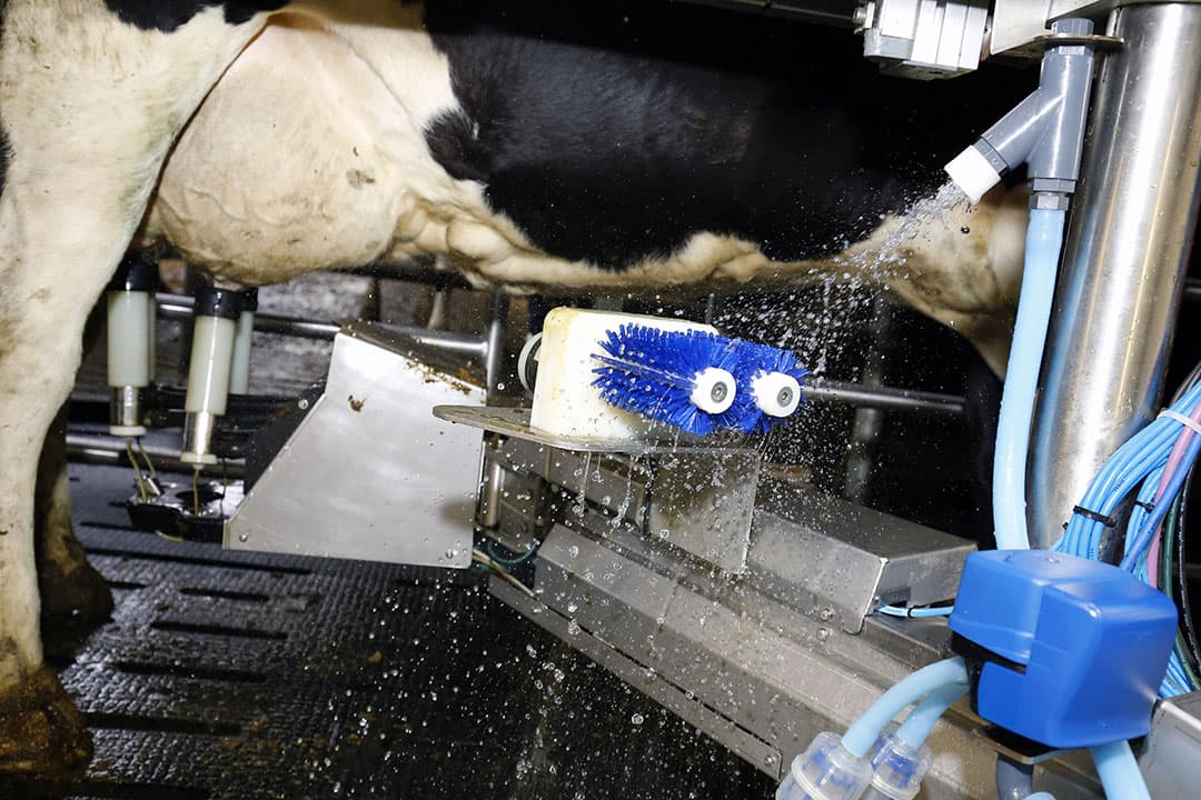 Een melkrobot van Fullwood. - Foto: Jan Zandee