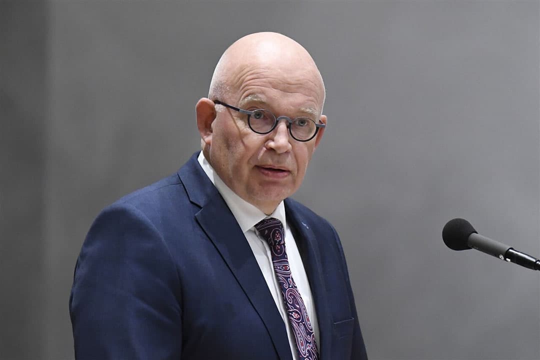 Minister van landbouw Henk Staghouwer tijdens debat in de Tweede Kamer. - Foto: ANP