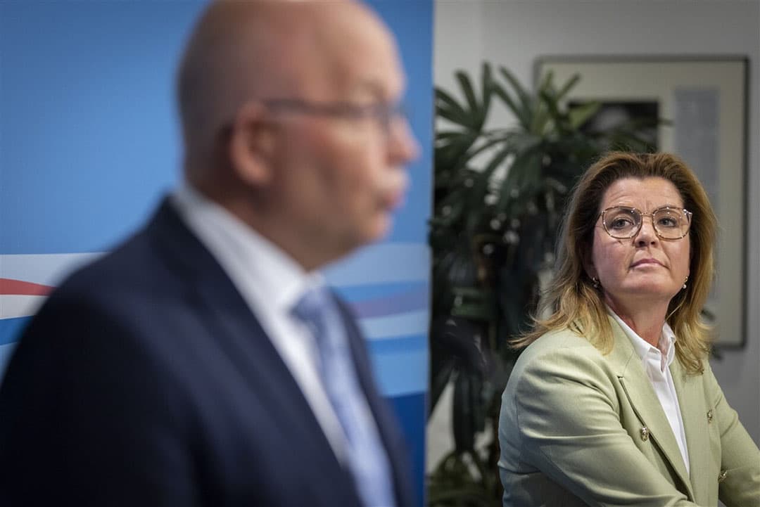 Persconferentie op 10 juni van minister voor Natuur en Stikstof Christianne van der Wal en minister van Landbouw, Natuur en Voedselkwaliteit Henk Staghouwer naar aanleiding van het stikstofbesluit. - Foto: ANP