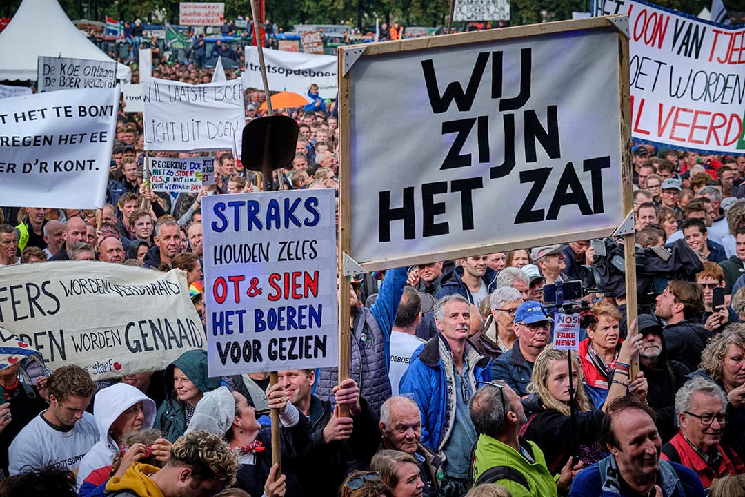 Boerenprotest op het Malieveld, 1 oktober 2019.  Boeren gaan woensdag 22 juni actievoeren in Den Haag als protest tegen de kabinetsaanpak van het stikstofprobleem. - Foto: Roel Dijkstra