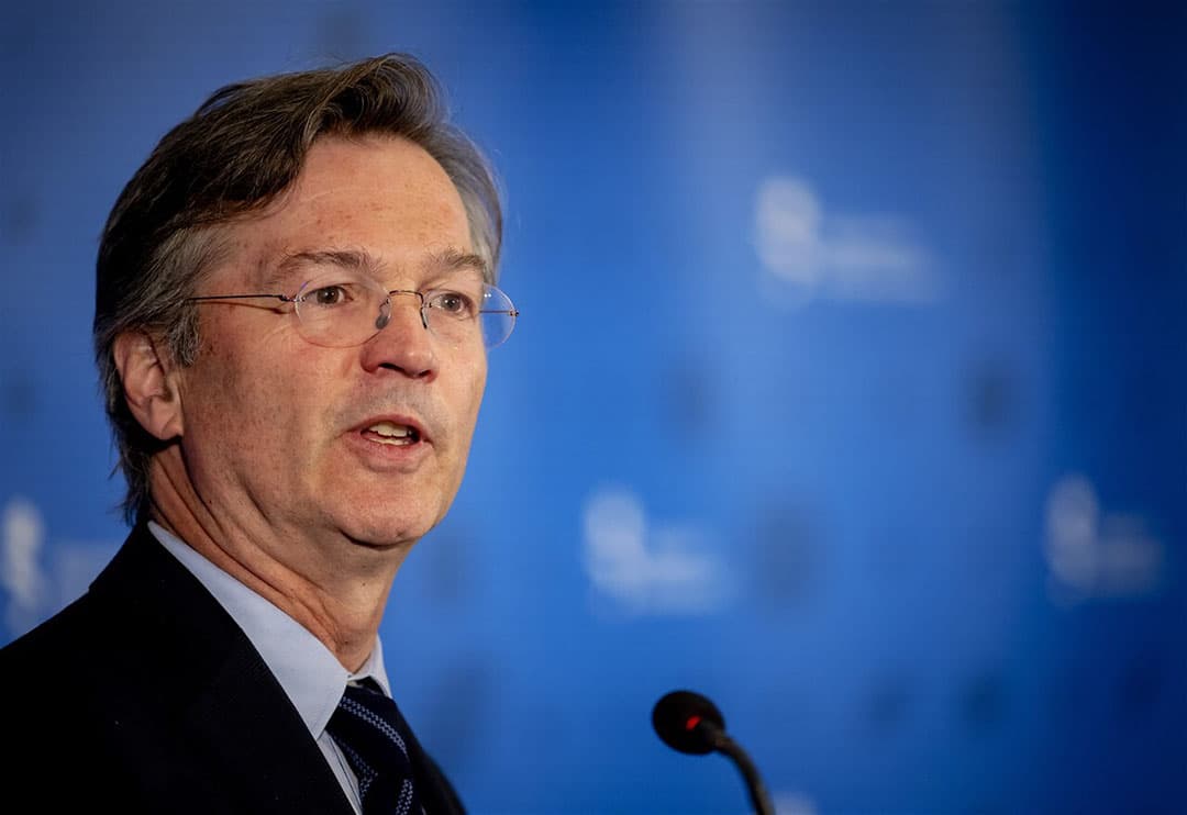 President Arno Visser van de Algemene Rekenkamer geeft woensdag 18 mei een toelichting op de bevindingen en oordelen uit het Verantwoordingsonderzoek 2021. - Foto: ANP