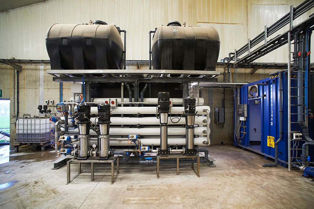 De RO-installatie van Vlako voor de productie van mineralenconcentraat. - Foto: Van Assendelft Fotografie