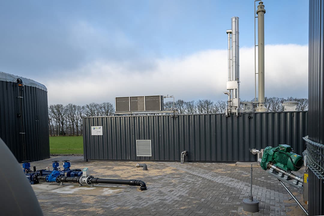 De monomestvergister op het varkensbedrijf van Willy Tijs