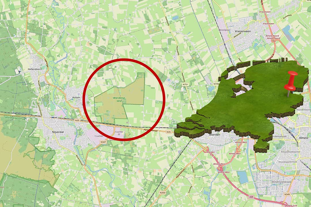 Het Wierdense Veld is een Natura 2000-gebied met hoogveen en ligt tussen Nijverdal en Wierden.
