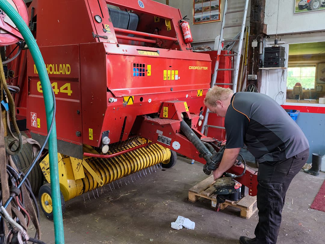 De oogst is voor Frank de mooiste tijd van het jaar. De machines moeten nu al tiptop in orde zijn.
