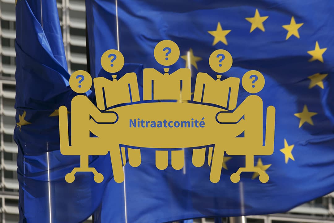 Het Nitraatcomité mag zijn eigen beleid bepalen en hoeft geen rekening te houden met de politiek. Ze vergaderen vier keer per jaar, zoveel is bekend. Er zitten twee Nederlanders in en in totaal bestaat het comité uit 41 leden. - Afbeelding: Canva, bewerking Misset