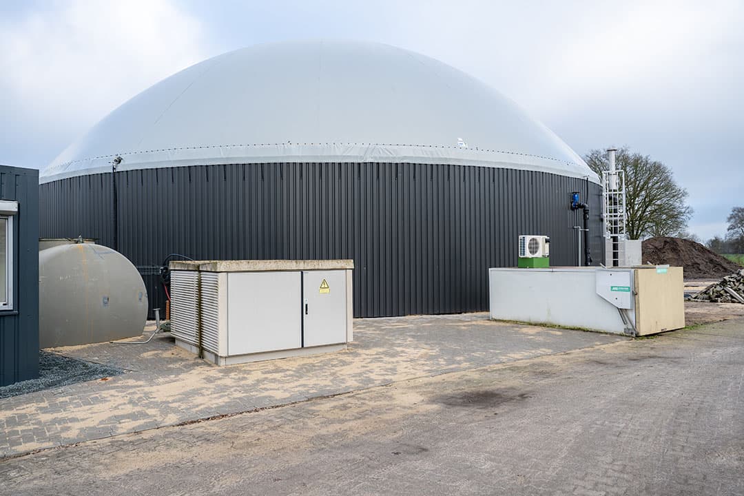 Monomestvergister op een varkensbedrijf. - Foto: Michel Velderman