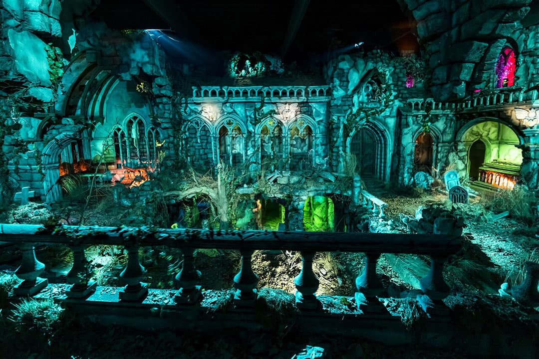 Het Spookslot in de Efteling. De attractie, die in 1978 gebouwd werd, verdwijnt uit het pretpark om plaats te maken voor een nieuw hotel en een themagebied. Foto: - ANP