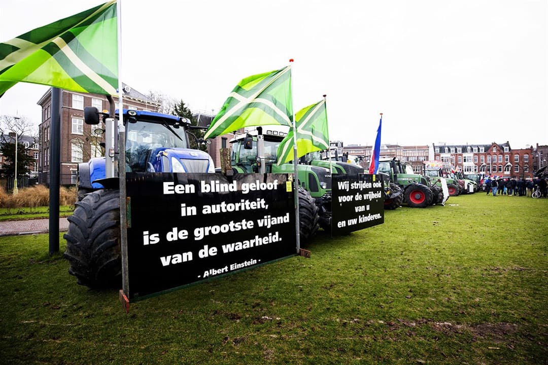Coronaprotest op 16 januari in Amsterdam. - Foto: ANP