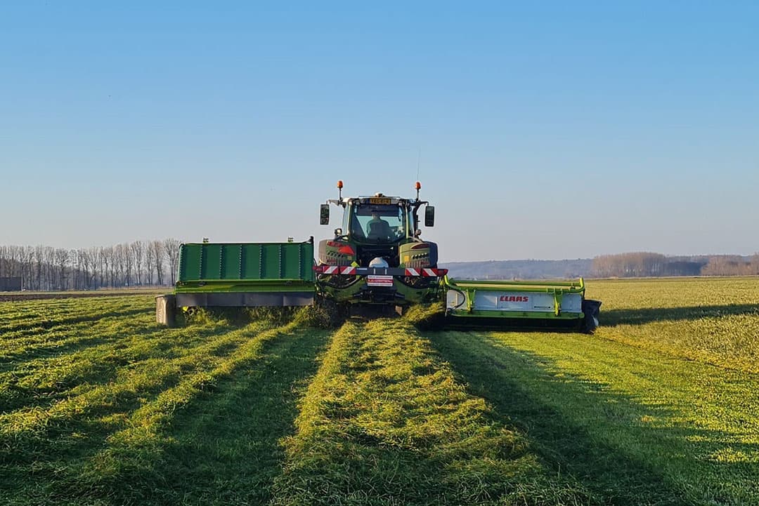 De Claas Autoswather in actie bij Gerritsen Heelsum. - Foto: Kamps De Wild