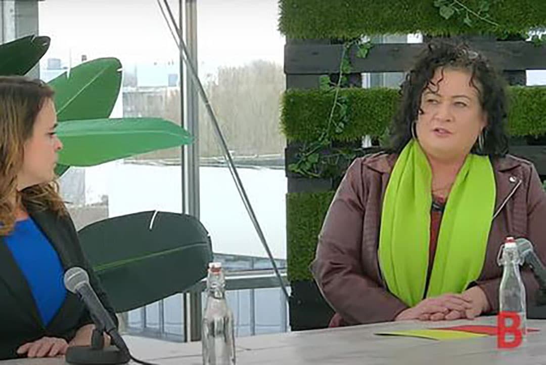 Caroline van der Plas (BoerBurgerBeweging) zei tijdens het Boerderij-verkiezingsdebat op 8 maart 2021 dat aardappelen wel eens drie keer zo duur kunnen worden als de EU-toeslagen verdwijnen. - Foto: Misset