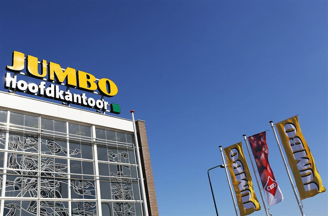 Hoofdkantoor en distributiecentrum van supermarktketen Jumbo in het Brabantse Veghel. - Foto: ANP