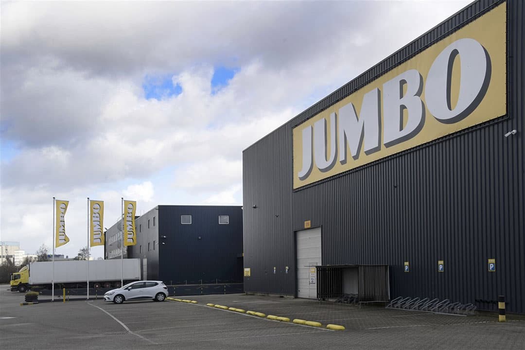 Distributiecentrum (dc) van Jumbo in Veghel. Farmers Defence Force deed al aangifte tegen het Jumbo-dc in Raalte. - Foto: ANP