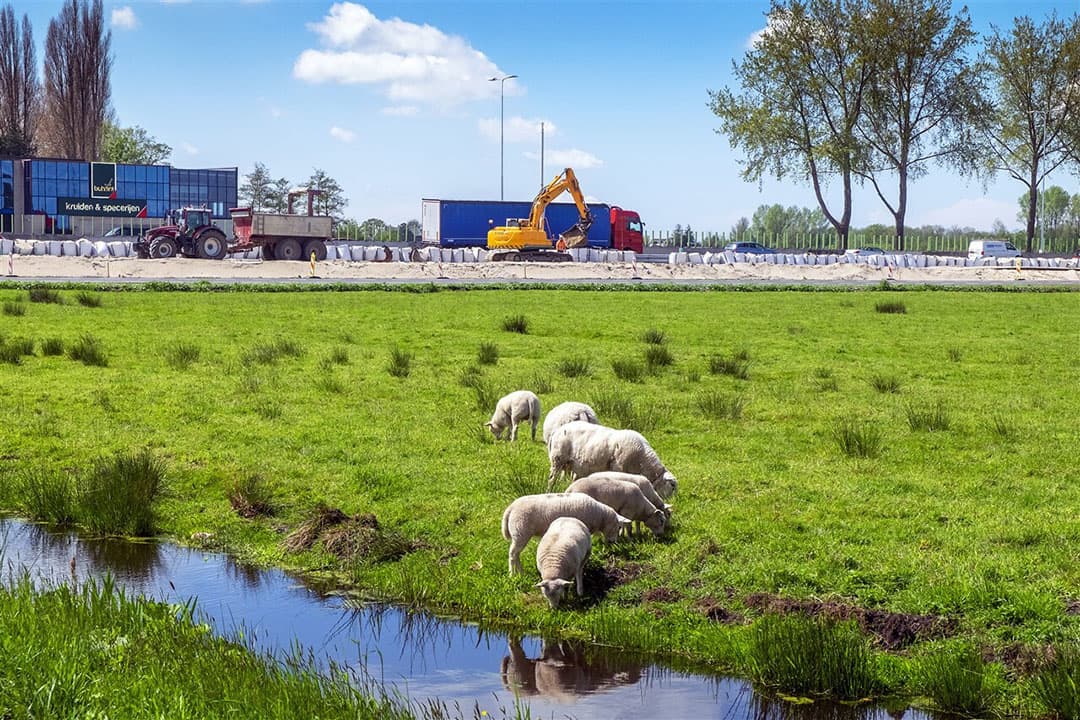 Aanleg van een nieuwe snelweg tussen de A13 en de A16/A20. De vergunningstoets voor wegen zal strenger worden. - Foto: ANP