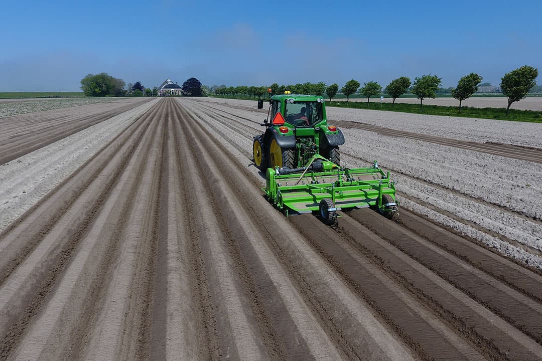 Ruggen frezen. Het aardappelareaal krimpt in de Nederland, België, Duitsland en Frankrijk. - Foto: Henk Riswick