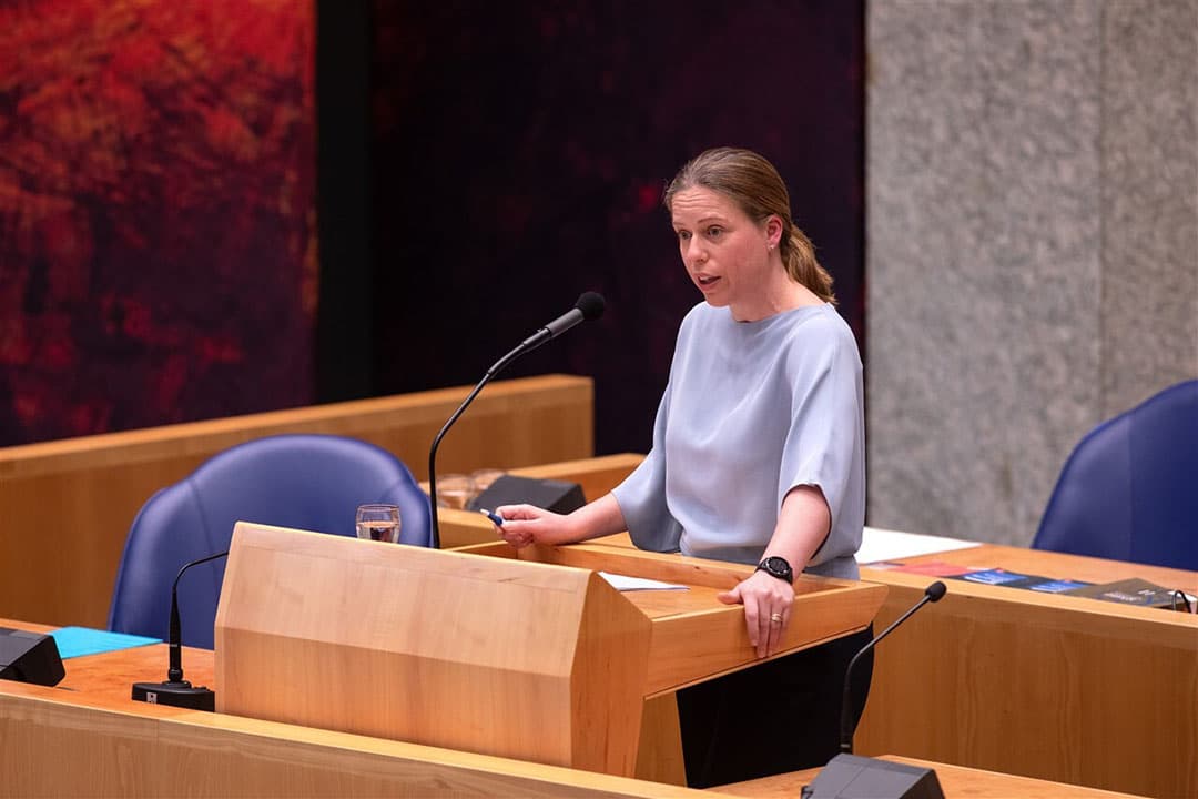 Minister Schouten tijdens het vragenuurtje in de Tweede Kamer over de Wet Dieren. - Foto: ANP