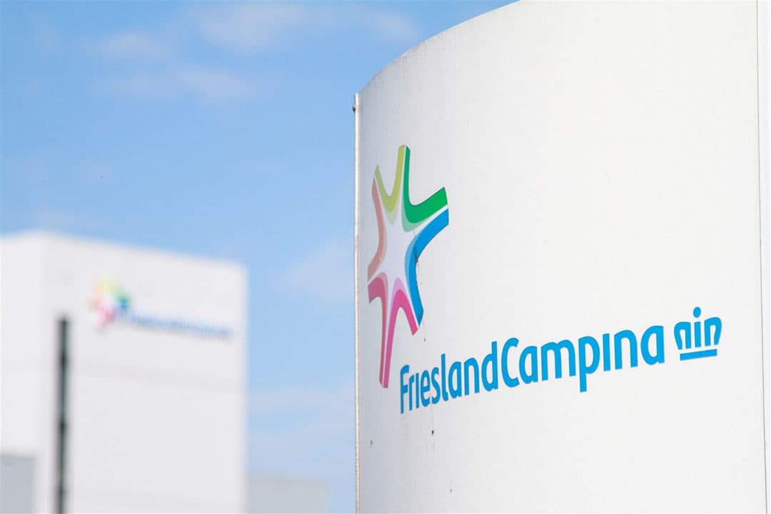 De ingang van Friesland Campina in Leeuwarden. - Foto: ANP