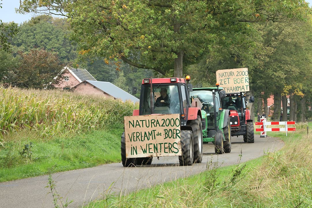 Boerenprotest oktober 2019 rond Winterswijk tegen de gevolgen van het stikstofbeleid. - Foto: Henk Riswick
