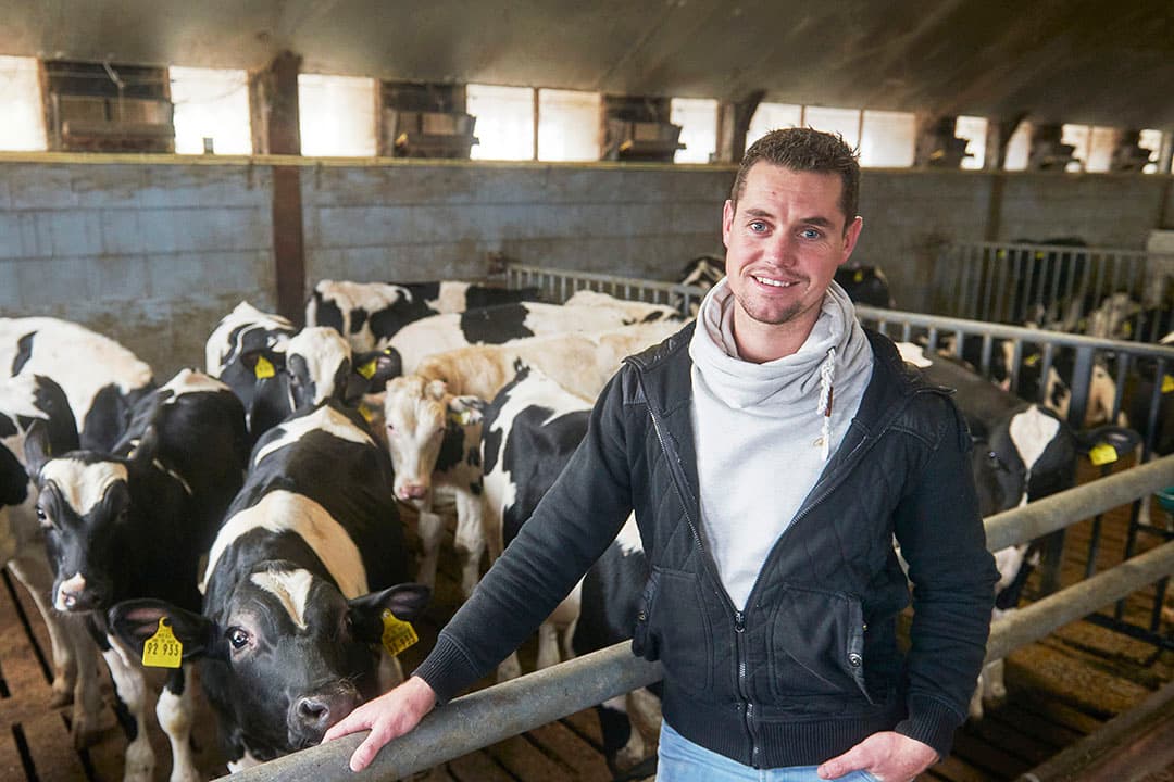 Kalverhouder Teun Verberk. - Foto: Van Assendelft Fotografie