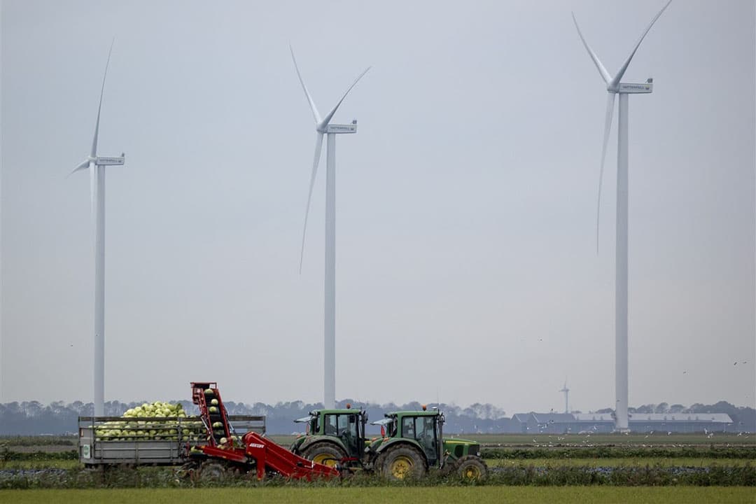 Afgelopen woensdag 30 september is de grootste windpark van Nederland geopend. Het gaat om het windpark in de Noord-Hollandse Wieringermeer. Het park bestaat uit 82 windmolens en wekt elektriciteit op om 370.000 huishoudens van groene stroom te voorzien. - Foto: ANP