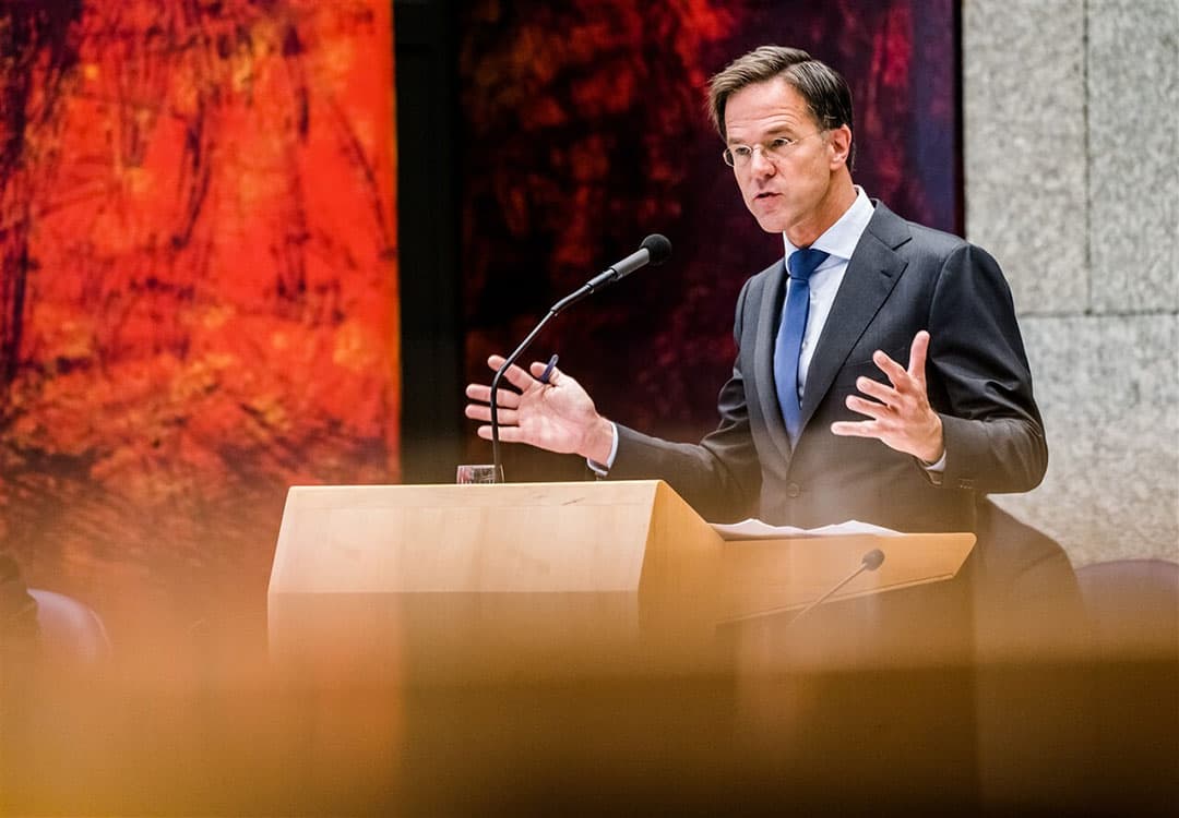 Premier Mark Rutte tijdens de tweede dag van de Algemene Politieke Beschouwingen. - Foto: ANP