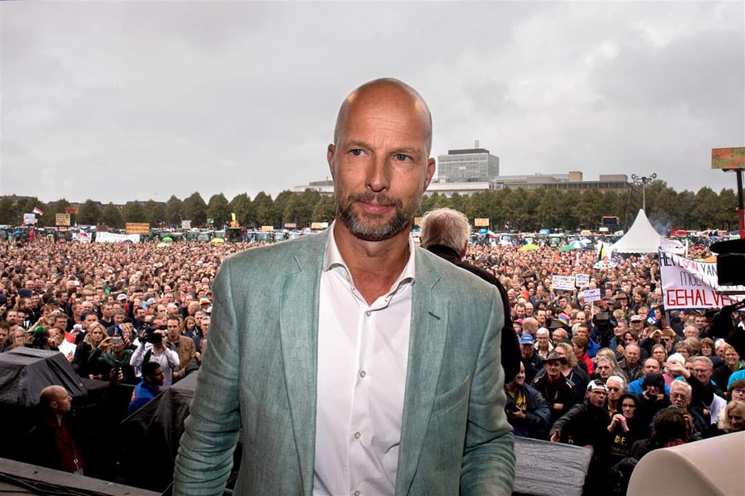 Tjeerd de Groot, landbouwwoordvoerder voor D66, tijdens het boerenprotes op 1 oktober 2019. - Foto: Novum RegioFoto