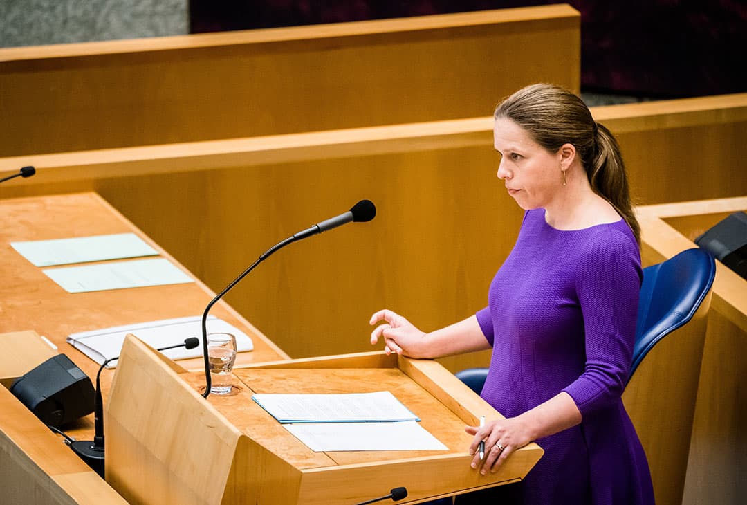 Carola Schouten, minister van Landbouw, Natuur en Voedselkwaliteit in de Tweede Kamer. Op verzoek van de Tweede Kamer werd de internetconsultatie vorige week met een week verlengd.  - Foto: ANP