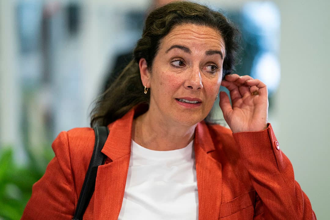 Burgemeester Femke Halsema van Amsterdam komt aan op het provinciehuis in Utrecht voor overleg over de coronamaatregelen met burgemeesters van de 25 grootste gemeenten. Foto: ANP