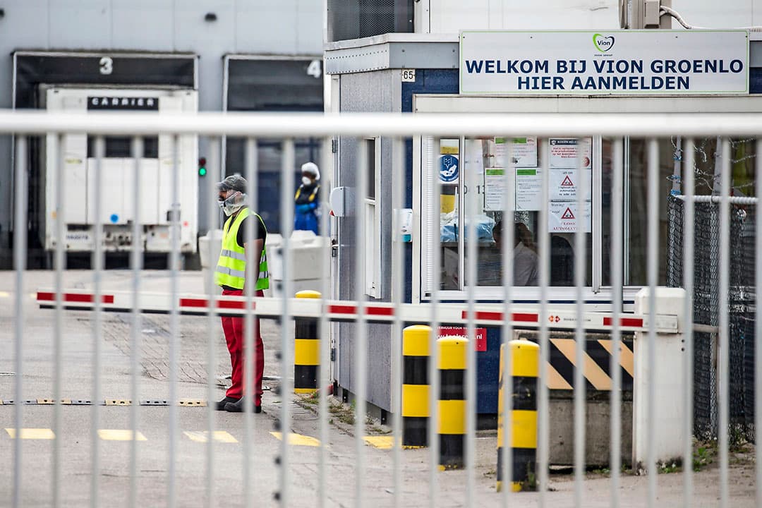 Vestiging van Vion Food Group in Groenlo dat is gesloten vanwege met cornavirus besmet personeel. - Foto: ANP