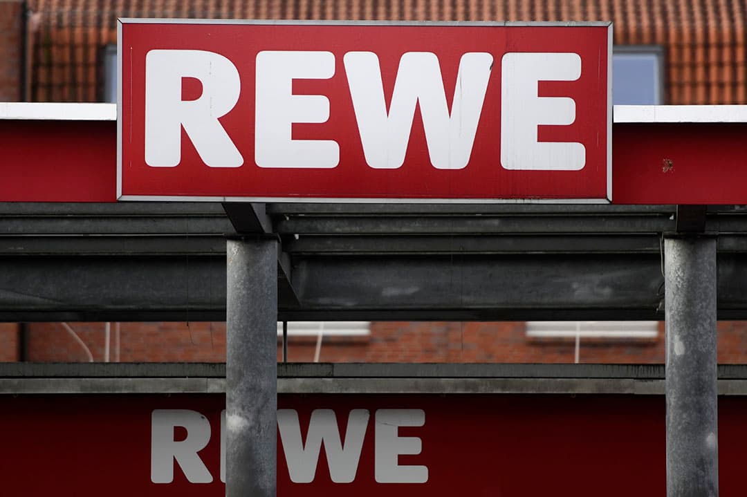 Ingang van Rewe-supermarkt. Foto: ANP