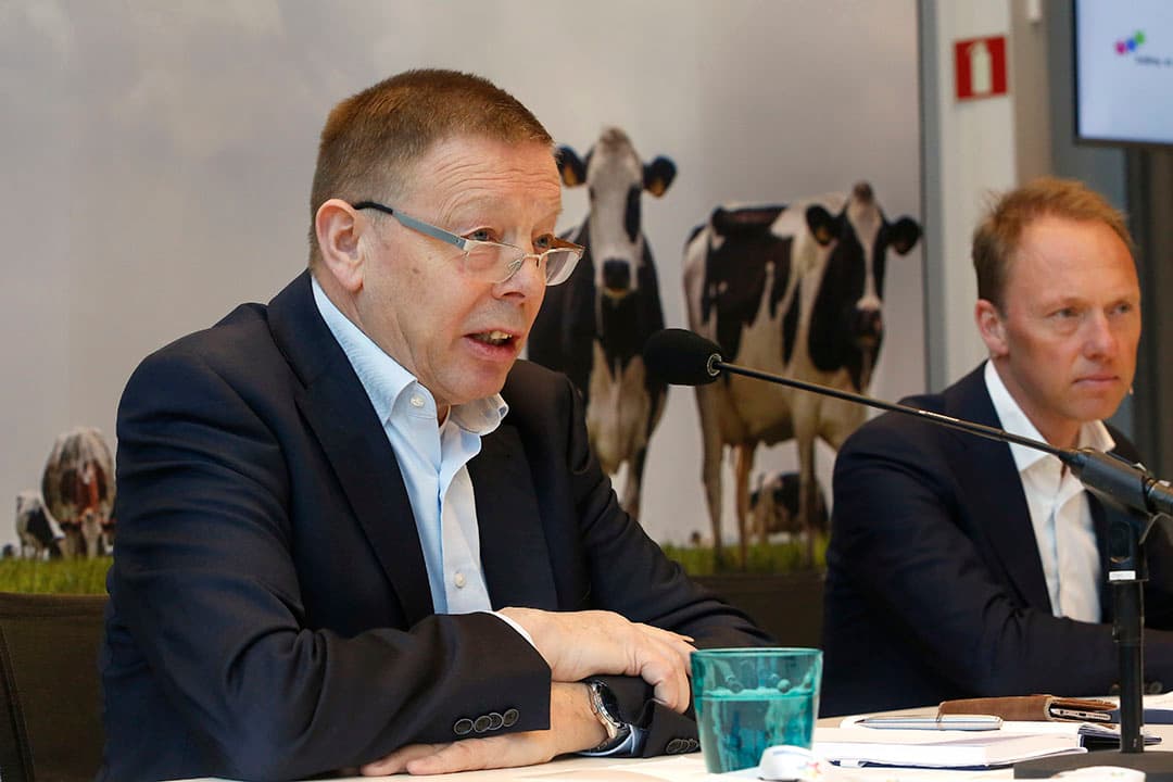 Frans Keurentjes en Hein Schumacher tijdens een persconferentie van RFC eerder dit jaar. - Foto: Ton Kastermans