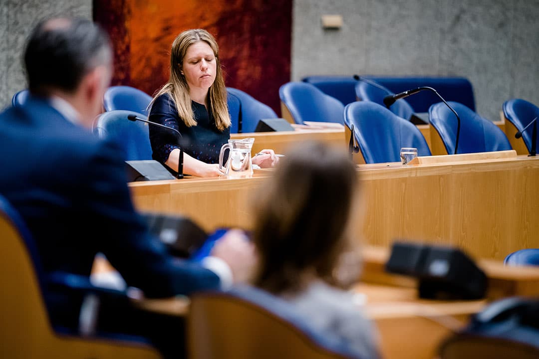 Carola Schouten, minister van Landbouw, Natuur en Voedselkwaliteit, tijdens een debat in de Tweede Kamer. - Foto: ANP