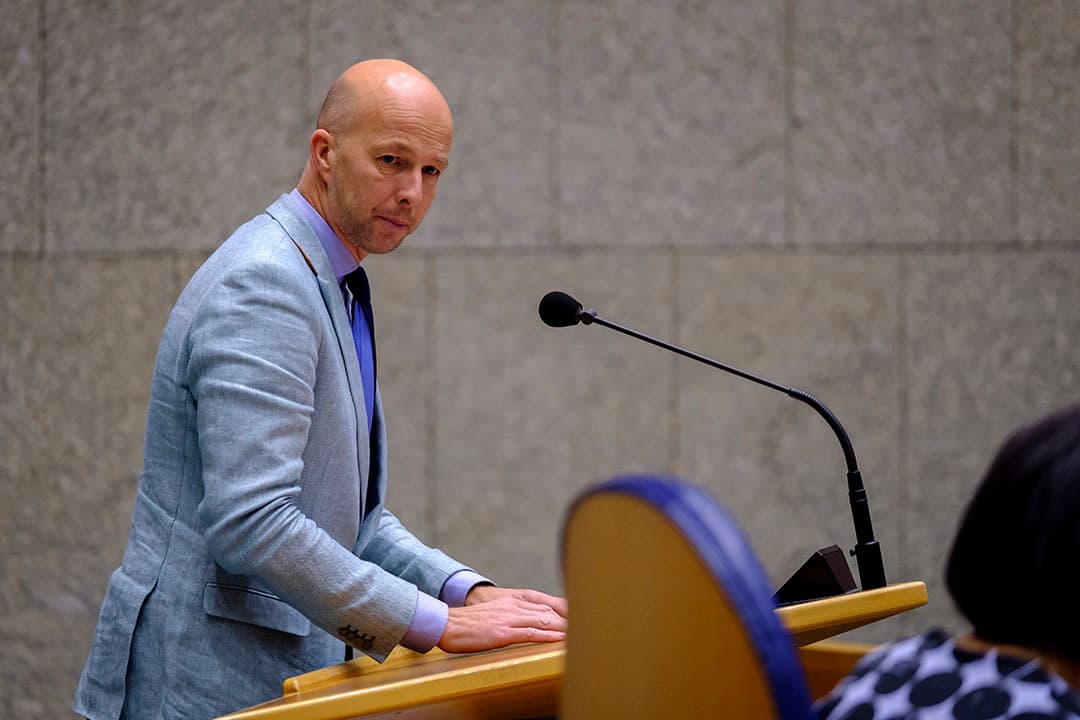 D66-Kamerlid Tjeerd de Groot in de Tweede Kamer. - Foto: Roel Dijkstra