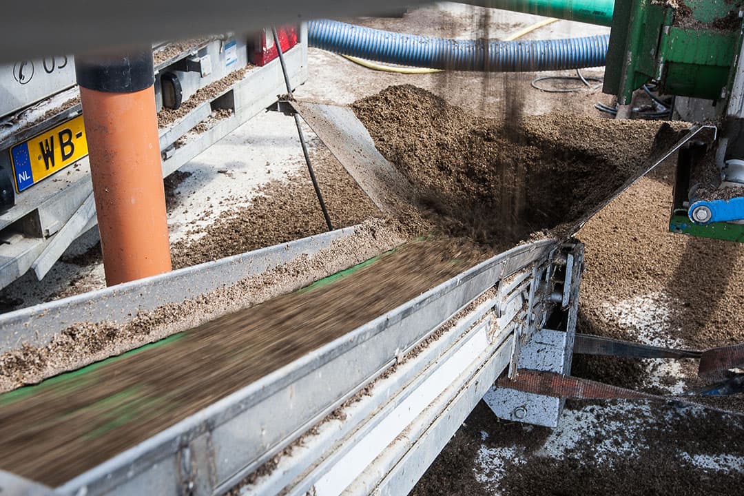 Een mobiele mestscheidingsinstallatie. - Foto: Ronald Hissink