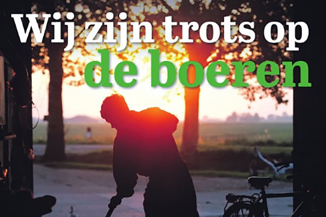 Advertentie #trotsopdeboer in landelijke kranten